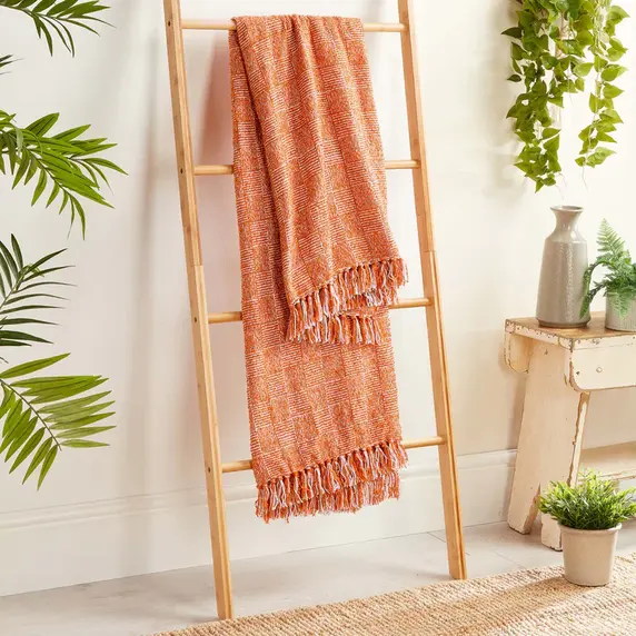 Hug Rug Crosshatch Throw - Rust - image 1