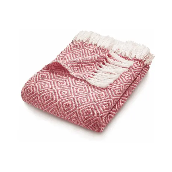 Hug Rug Diamond Throw - Coral Pink