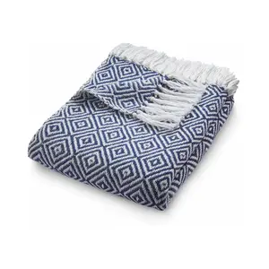 Hug Rug Diamond Throw - Navy