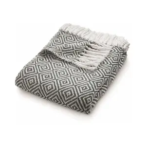 Hug Rug Diamond Throw - Warm Grey
