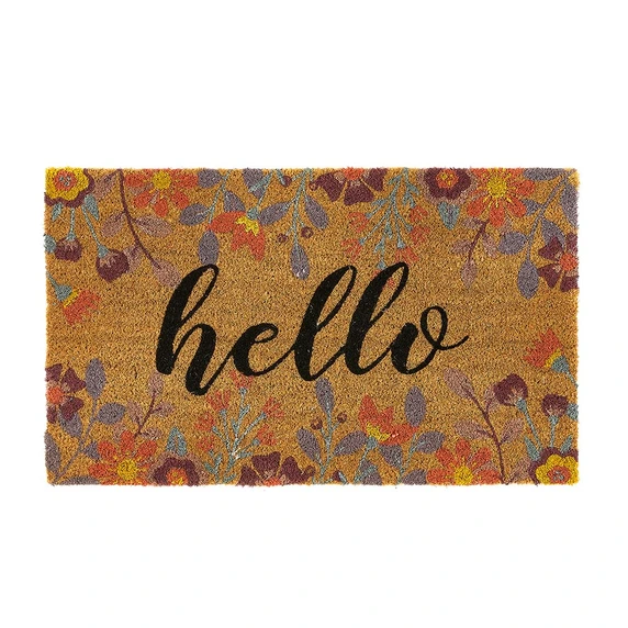 Hug Rug Floral Hello Coir Doormat - image 2