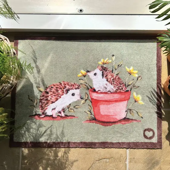 Hug Rug Hedgehog Friends Doormat - image 1
