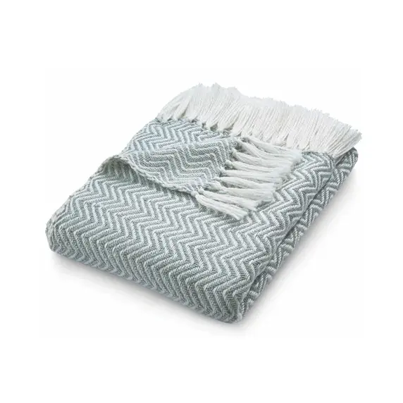 Hug Rug Herringbone Throw - Sky Grey