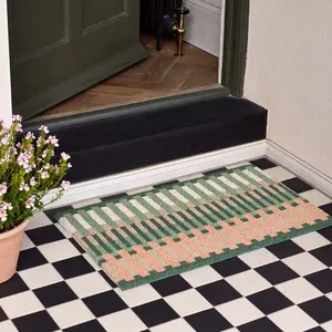 Hug Rug Pastel Stripe Coir Doormat - image 1