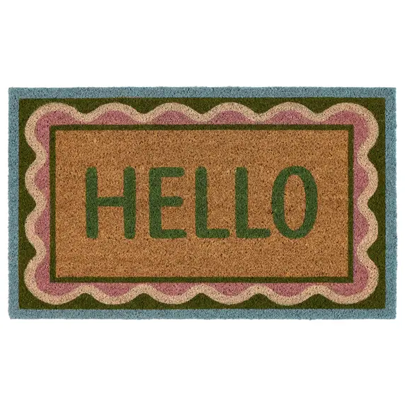 Hug Rug Scalloped Hello Coir Doormat - image 2