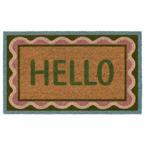 Hug Rug Scalloped Hello Coir Doormat - image 2