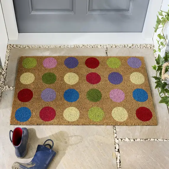 Hug Rug Spots Coir Doormat - image 1