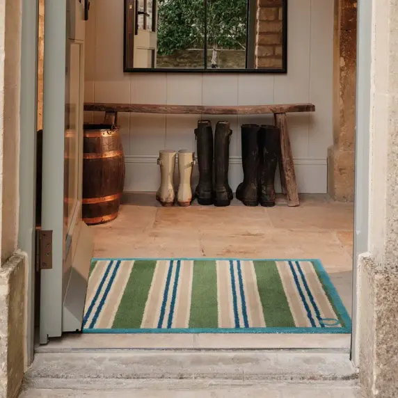 Hug Rug Timeless Stripe Green Doormat - image 1