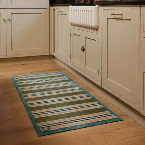Hug Rug Timeless Stripe Green Runner - image 1