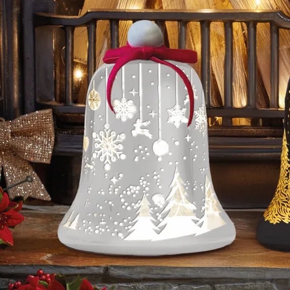 Illuminated Bell Lantern - White