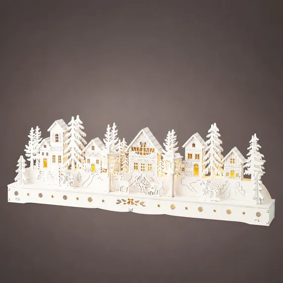 Illuminated Christmas Town Scene
