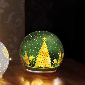 Illuminated Globe Lantern - Emerald