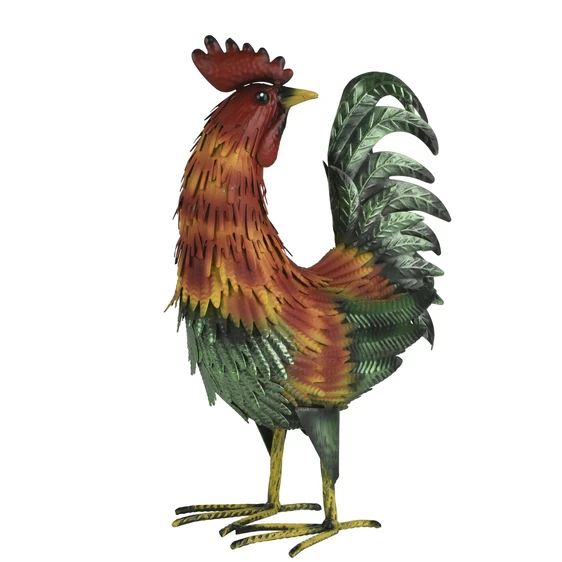 Iron Cockerel Garden Ornament