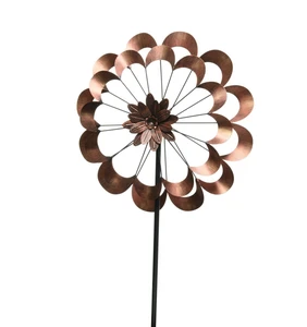 Iron Flower Windmill Garden Decoration