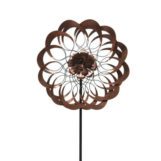 Iron Flower Windmill Garden Decoration - image 2