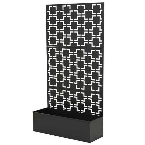 Iron Geometric Planter Screen