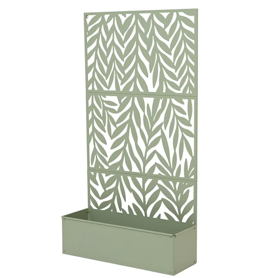 Iron Leaf Planter Screen