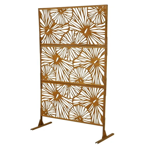 Iron Rust Flower Screen - Large