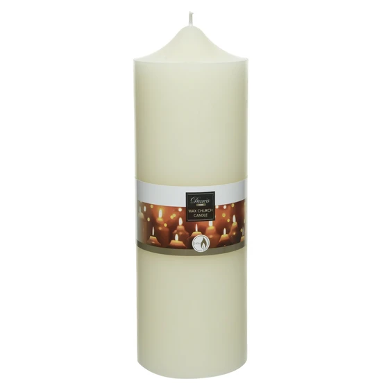 Ivory Pillar Candle - 10x25cm