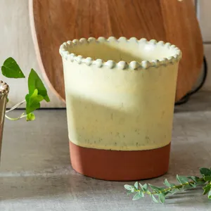 Ivyline Adeline Pastel Yellow Planter 11cm - image 1