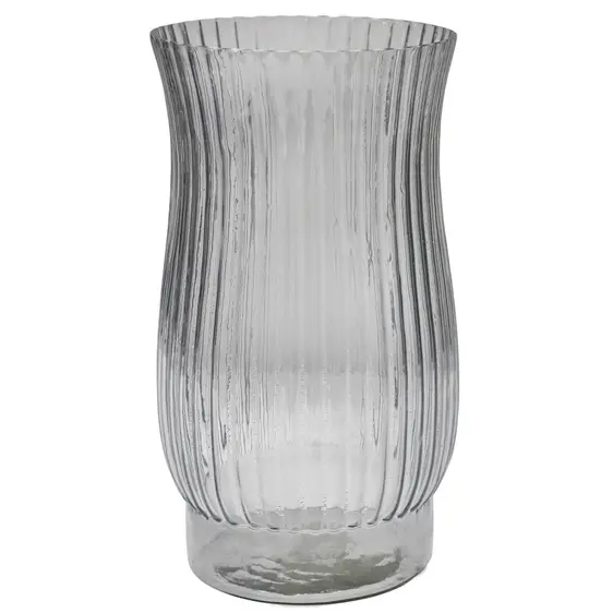 Ivyline Airlie Ribbed Grey Vase