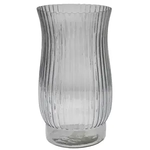 Ivyline Airlie Ribbed Grey Vase