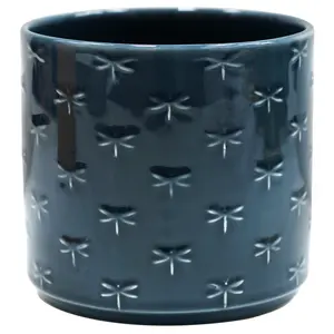 Ivyline Arley Blue Dragonfly Planter - Medium - image 1