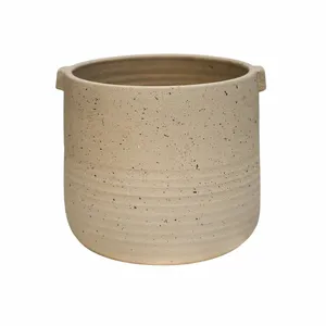 Ivyline Aurora Terrazzo Handle Planter - Oat - image 1