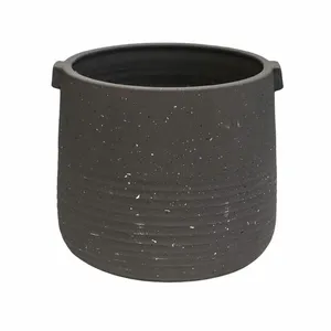 Ivyline Aurora Terrazzo Handle Planter - Slate