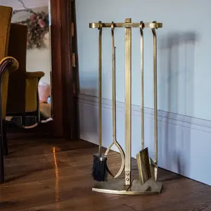 Ivyline Brass Fireside Companion Set - image 1