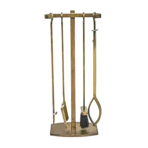 Ivyline Brass Fireside Companion Set - image 2