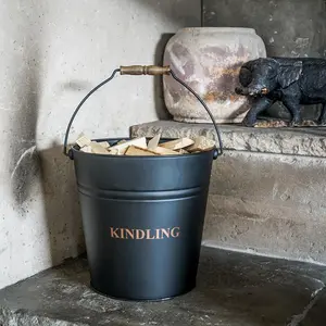 Ivyline Black Kindling Bucket
