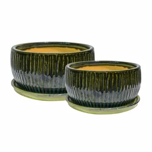 Ivyline Bonsai Round Emerald Planter - Medium - image 4