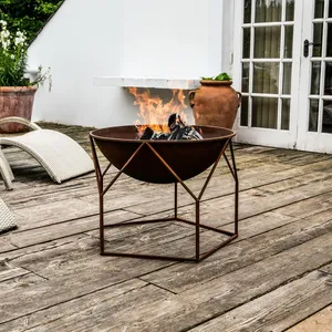 Ivyline Buckingham Rust Firebowl - image 1