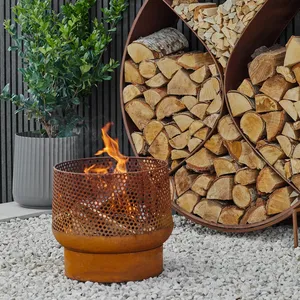 Ivyline Buttermere Basket Fire Pit - Rust