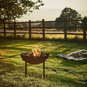 Ivyline Cast Iron Rust Firebowl on Stand - Extra Large - image 5