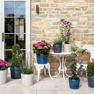 Ivyline Cove Blue Ripple Planter 37cm - image 2