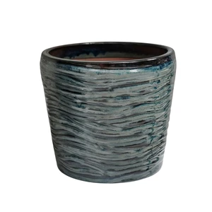 Ivyline Cove Teal Ripple Planter 30cm - image 1