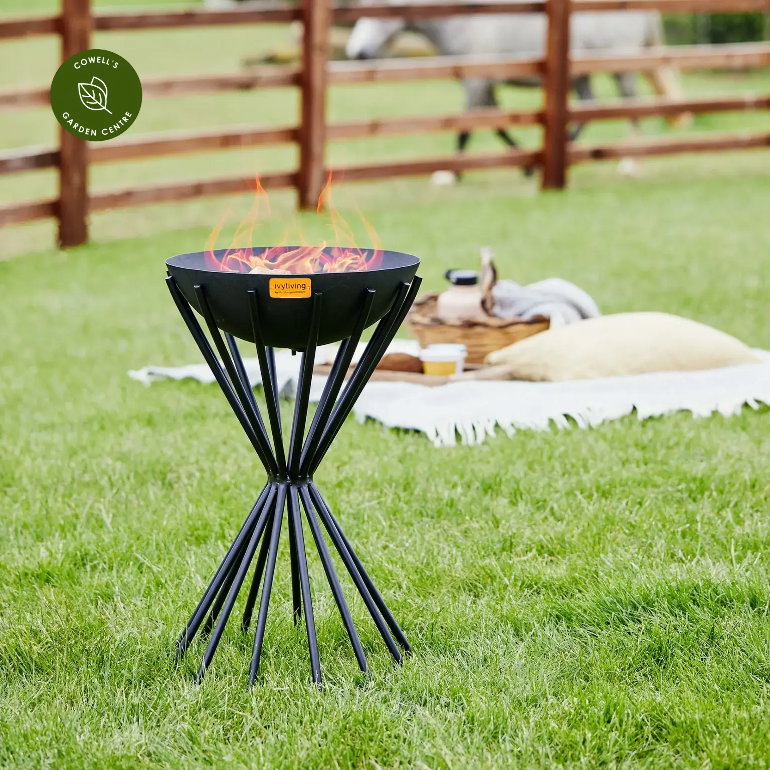 Tall table with fire pit deals