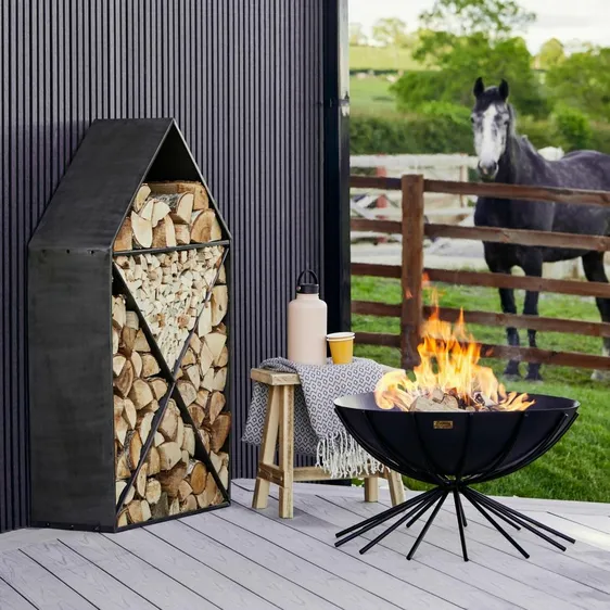 Ivyline Dakota Black Fire Pit - Wide - image 1