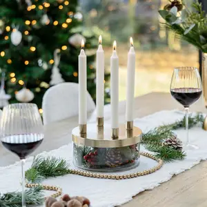 Ivyline Decorative Bowl Gold Candle Holder
