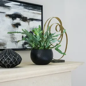 Ivyline Hammered Black Planter - Small - image 2