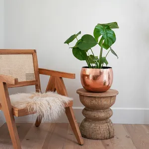 Ivyline Hammered Copper Planter - Small - image 1