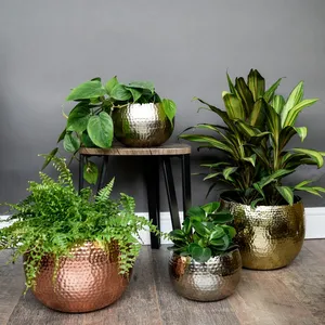 Ivyline Hammered Copper Planter - Small - image 2