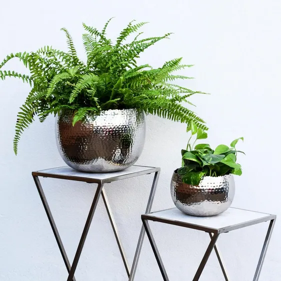 Ivyline Hammered Nickel Planter - Small - image 1