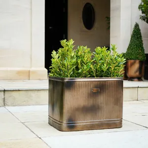 Ivyline Hampton Copper Rectangular Planter - Medium - image 1