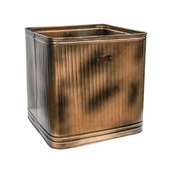 Ivyline Hampton Copper Square Planter - Medium - image 2