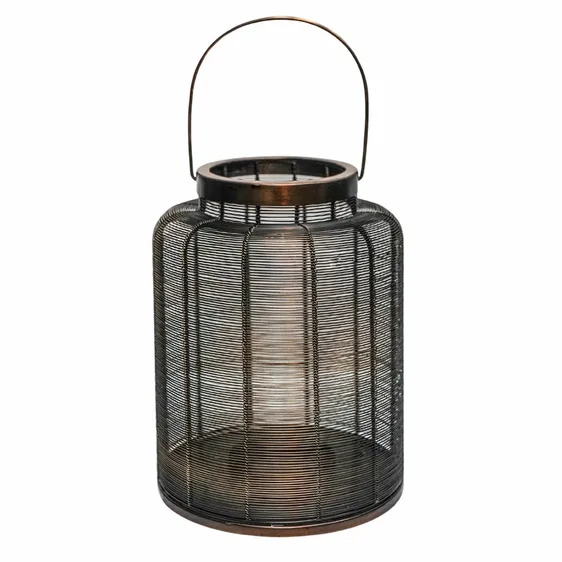 Ivyline Woven Hampton Copper Lantern - Large - image 4