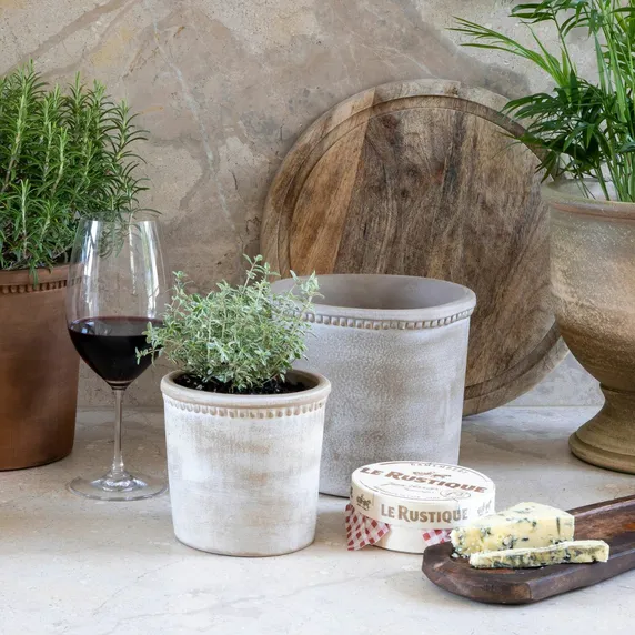 Ivyline Hazel Washed Planter 14cm - image 1