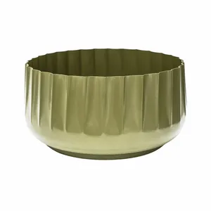 Ivyline Hudson Corrugated Bowl Planter - Green - image 1